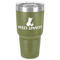 Pineapples and Coconuts 30 oz Stainless Steel Ringneck Tumbler - Olive - Front