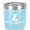 Pineapples and Coconuts 30 oz Stainless Steel Ringneck Tumbler - Teal - Close Up