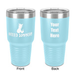 Pineapples and Coconuts 30 oz Stainless Steel Tumbler - Teal - Double-Sided (Personalized)