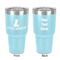 Pineapples and Coconuts 30 oz Stainless Steel Ringneck Tumbler - Teal - Double Sided - Front & Back