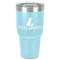 Pineapples and Coconuts 30 oz Stainless Steel Ringneck Tumbler - Teal - Front