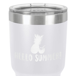 Pineapples and Coconuts 30 oz Stainless Steel Tumbler - White - Double-Sided (Personalized)