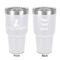 Pineapples and Coconuts 30 oz Stainless Steel Ringneck Tumbler - White - Double Sided - Front & Back