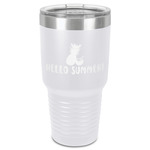 Pineapples and Coconuts 30 oz Stainless Steel Tumbler - White - Single-Sided (Personalized)