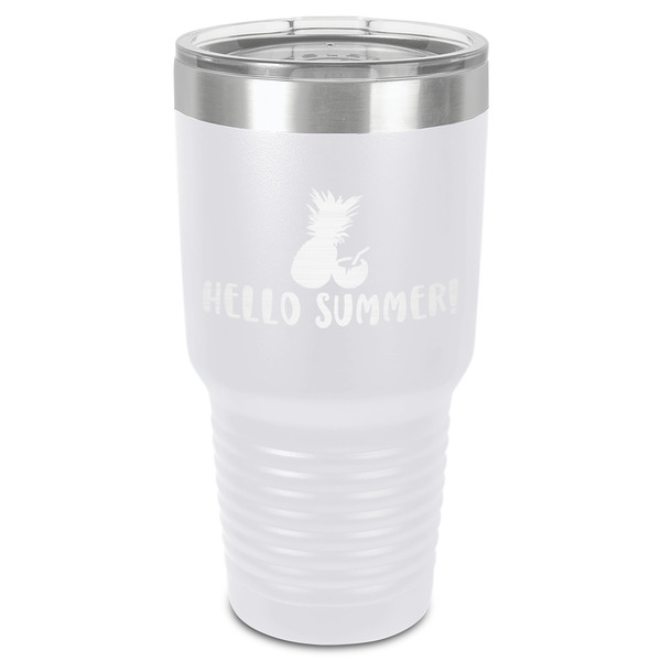 Custom Pineapples and Coconuts 30 oz Stainless Steel Tumbler - White - Single-Sided (Personalized)