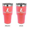 Pineapples and Coconuts 30 oz Stainless Steel Ringneck Tumblers - Coral - Double Sided - APPROVAL