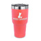 Pineapples and Coconuts 30 oz Stainless Steel Ringneck Tumblers - Coral - FRONT
