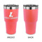 Pineapples and Coconuts 30 oz Stainless Steel Ringneck Tumblers - Coral - Single Sided - APPROVAL