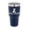 Pineapples and Coconuts 30 oz Stainless Steel Ringneck Tumblers - Navy - FRONT