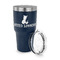 Pineapples and Coconuts 30 oz Stainless Steel Ringneck Tumblers - Navy - LID OFF