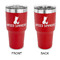 Pineapples and Coconuts 30 oz Stainless Steel Ringneck Tumblers - Red - Double Sided - APPROVAL