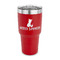 Pineapples and Coconuts 30 oz Stainless Steel Ringneck Tumblers - Red - FRONT