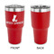 Pineapples and Coconuts 30 oz Stainless Steel Ringneck Tumblers - Red - Single Sided - APPROVAL