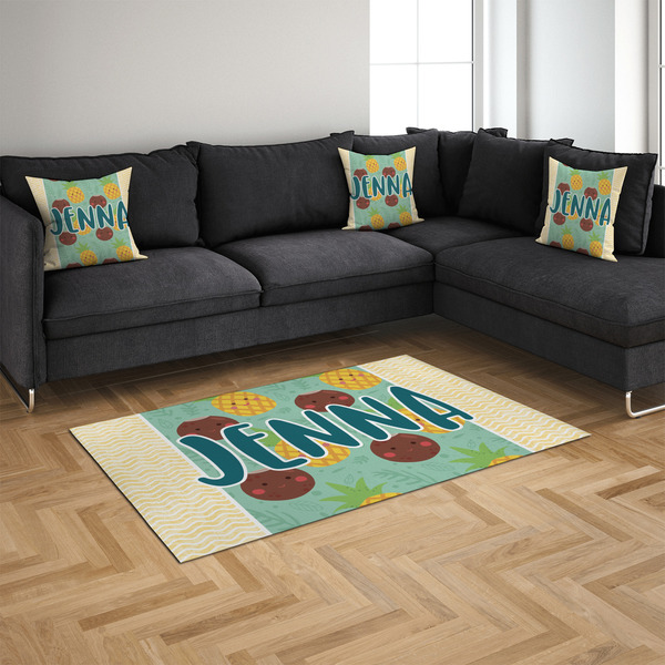 Pineapples and Coconuts 4'x6' Indoor Area Rugs - IN CONTEXT