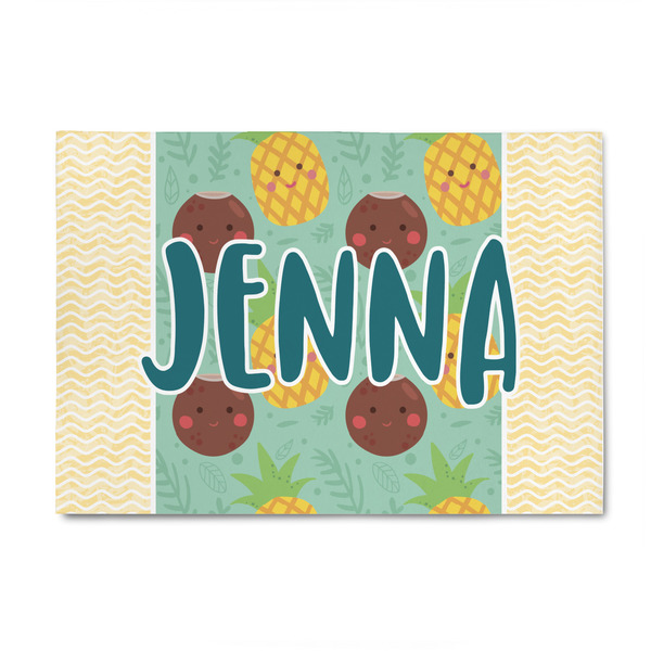 Custom Pineapples and Coconuts 4' x 6' Indoor Area Rug (Personalized)