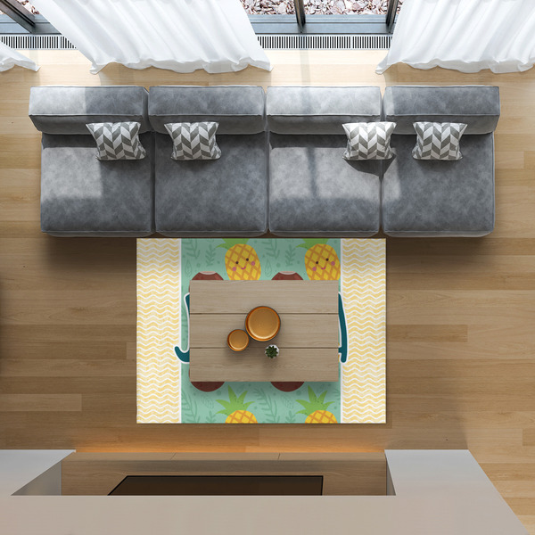 Pineapples and Coconuts 5'x7' Indoor Area Rugs - IN CONTEXT