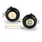 Pineapples and Coconuts 6-Ft Pocket Tape Measure with Carabiner Hook - Front and Back