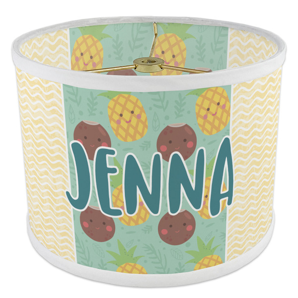 Pineapples and Coconuts 8" Drum Lampshade - ANGLE Poly-Film