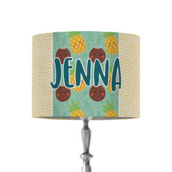 Pineapples and Coconuts 8" Drum Lamp Shade - Fabric (Personalized)