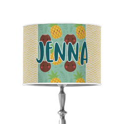 Pineapples and Coconuts 8" Drum Lamp Shade - Poly-film (Personalized)