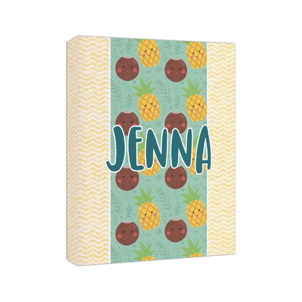 Pineapples and Coconuts 8x10 - Canvas Print - Angled View