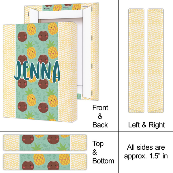 Pineapples and Coconuts 8x10 - Canvas Print - Approval