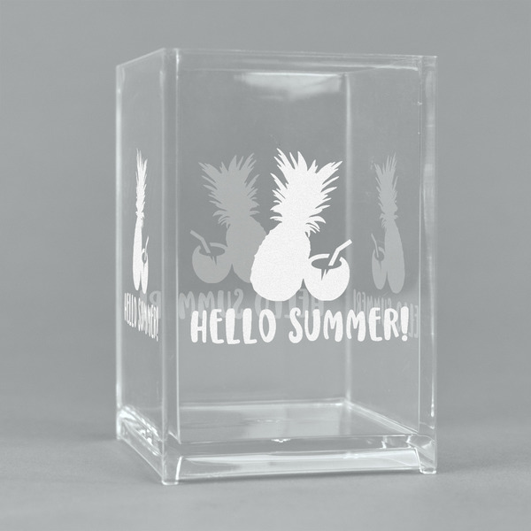 Custom Pineapples and Coconuts Acrylic Pen Holder (Personalized)