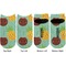 Pineapples and Coconuts Adult Ankle Socks - Double Pair - Front and Back - Apvl