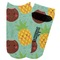 Pineapples and Coconuts Adult Ankle Socks - Single Pair - Front and Back