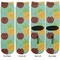 Pineapples and Coconuts Adult Crew Socks - Double Pair - Front and Back - Apvl