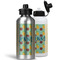 Pineapples and Coconuts Aluminum Water Bottles - MAIN (white &silver)