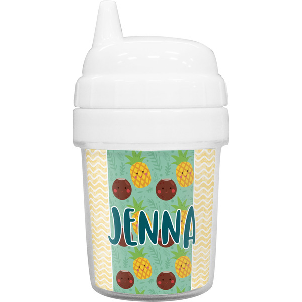 Custom Pineapples and Coconuts Baby Sippy Cup (Personalized)