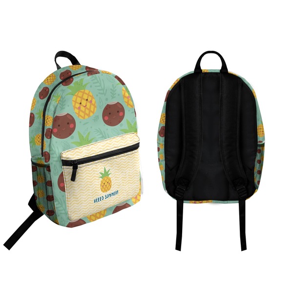 Pineapples and Coconuts Backpack front and back - Apvl