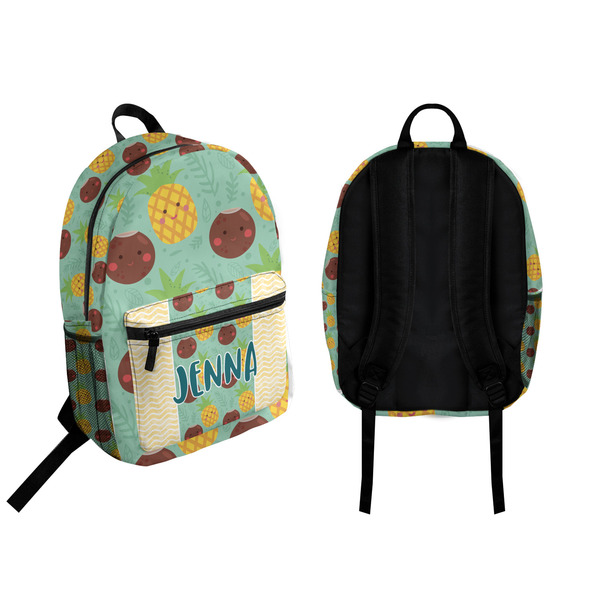 Pineapples and Coconuts Backpack front and back - Apvl