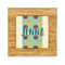 Pineapples and Coconuts Bamboo Trivet with 6" Tile - FRONT