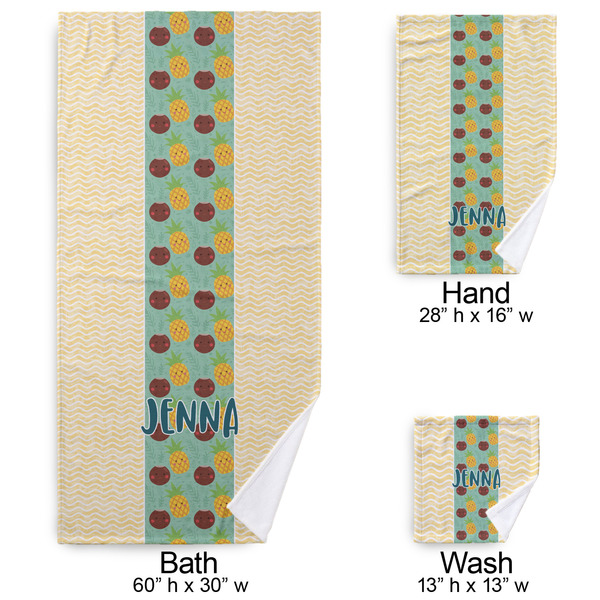 Pineapples and Coconuts Bath Towel Sets - 3-piece - Approval