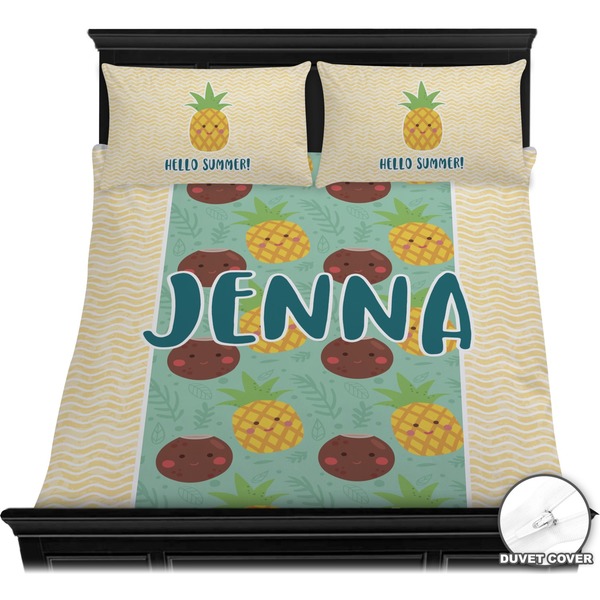 Pineapples and Coconuts Bedding Set (Queen) - Duvet