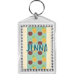 Pineapples and Coconuts Bling Keychain (Personalized)