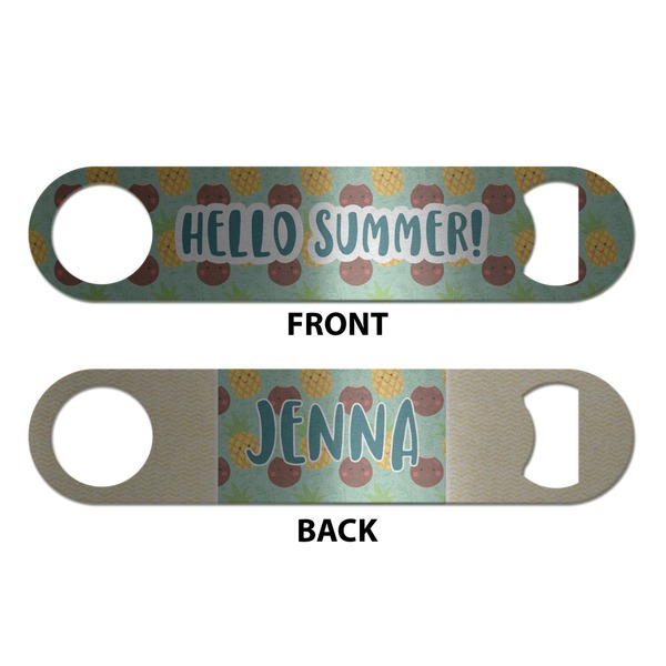 Pineapples and Coconuts Bottle Opener - Front & Back