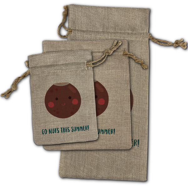 Pineapples and Coconuts Burlap Gift Bags - (PARENT MAIN) All Three