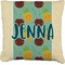 Pineapples and Coconuts Burlap Pillow 16"