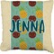 Pineapples and Coconuts Faux-Linen Throw Pillow 16" (Personalized)