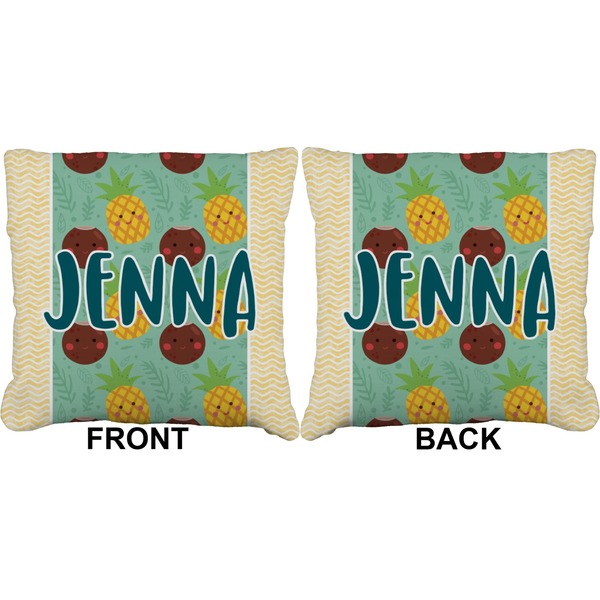 Pineapples and Coconuts Burlap Pillow Approval