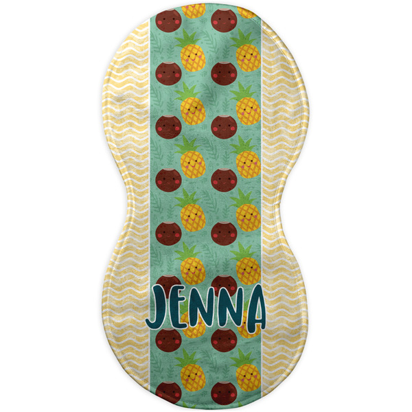 Pineapples and Coconuts Burp Peanut Shaped Flat