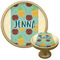 Pineapples and Coconuts Cabinet Knob - Gold (Personalized)