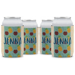 Pineapples and Coconuts Can Cooler (12 oz) - Set of 4 w/ Name or Text