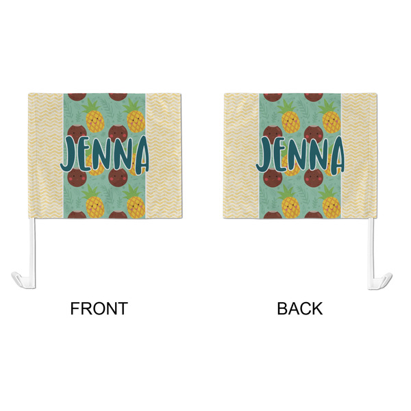 Pineapples and Coconuts Car Flag - Large - APPROVAL