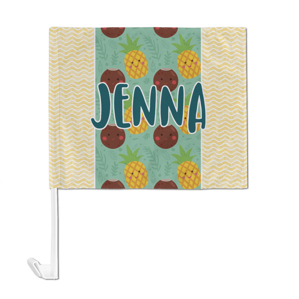Pineapples and Coconuts Car Flag - Large - FRONT