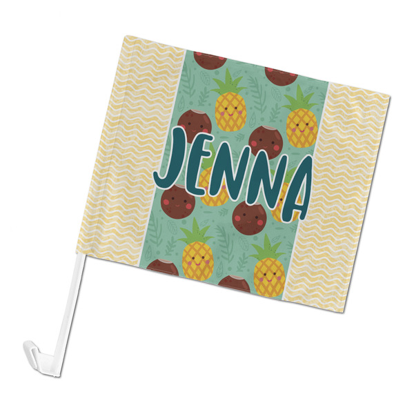Custom Pineapples and Coconuts Car Flag - Large (Personalized)