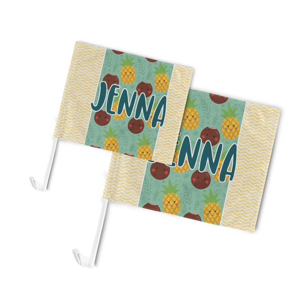 Pineapples and Coconuts Car Flags - PARENT MAIN (both sizes)